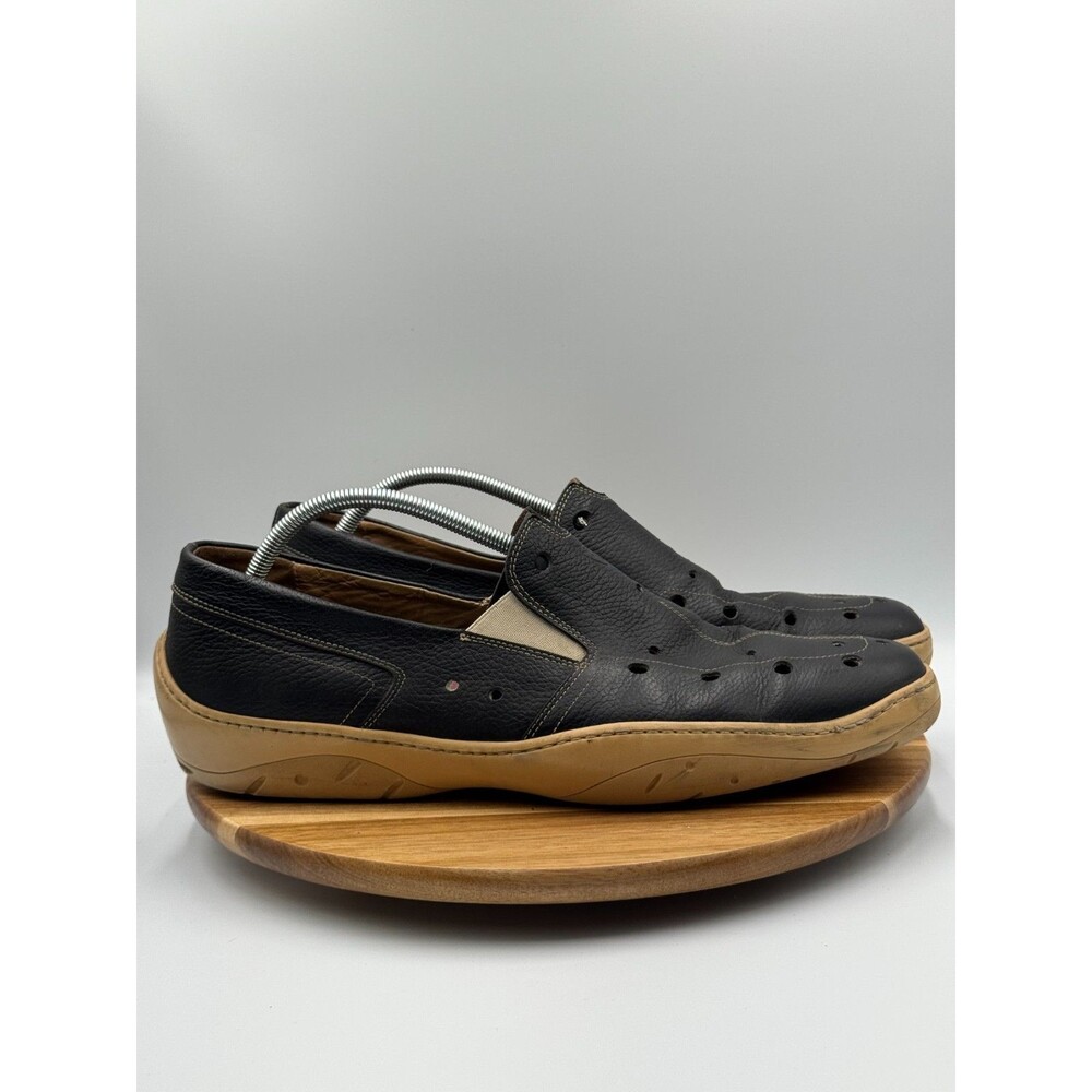 MICHAEL TOSCHI Pasitano 8347 Made In Italy Mens Driving Shoes Size 15 Black Calf
